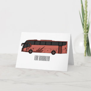 illustration av tecknaden buss kort