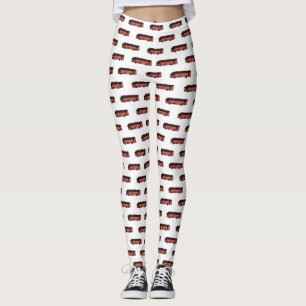 illustration av tecknaden buss leggings