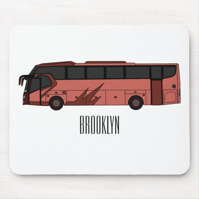 illustration av tecknaden buss musmatta (Framsidan)