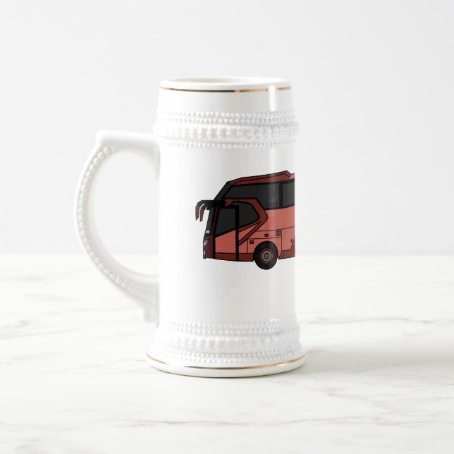 illustration av tecknaden buss sejdel (Vänster)