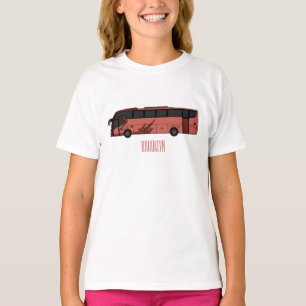 illustration av tecknaden buss t shirt