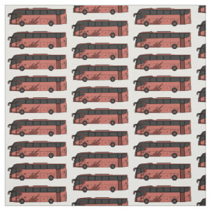 illustration av tecknaden buss tyg