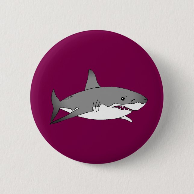 Illustration av Tecknaden coola Shark Knapp (Framsida)