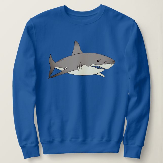 Illustration av Tecknaden coola Shark T Shirt (Design framsida)