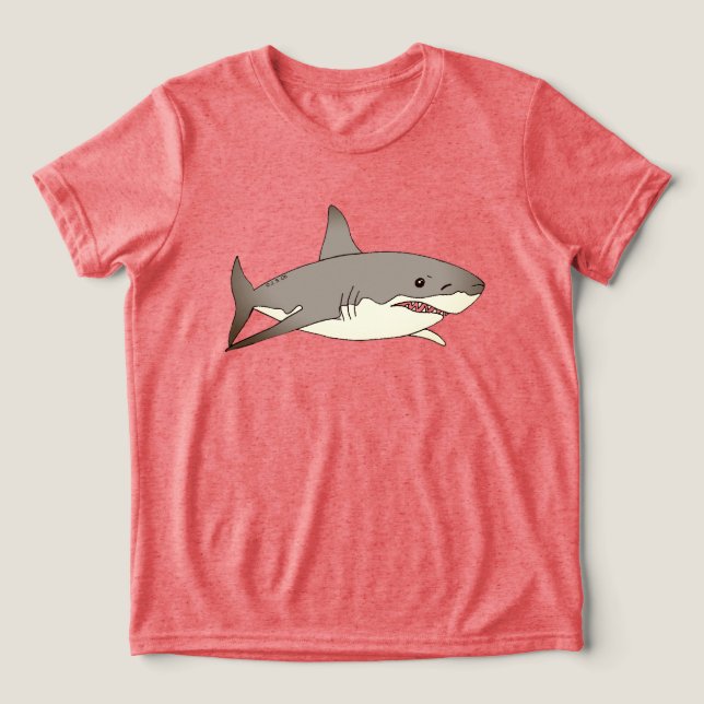 Illustration av Tecknaden coola Shark T Shirt (Design Framsida)