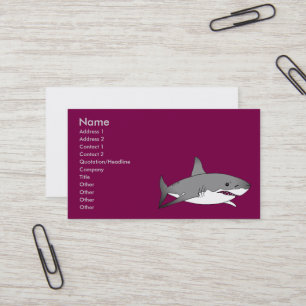 Illustration av Tecknaden coola Shark Visitkort