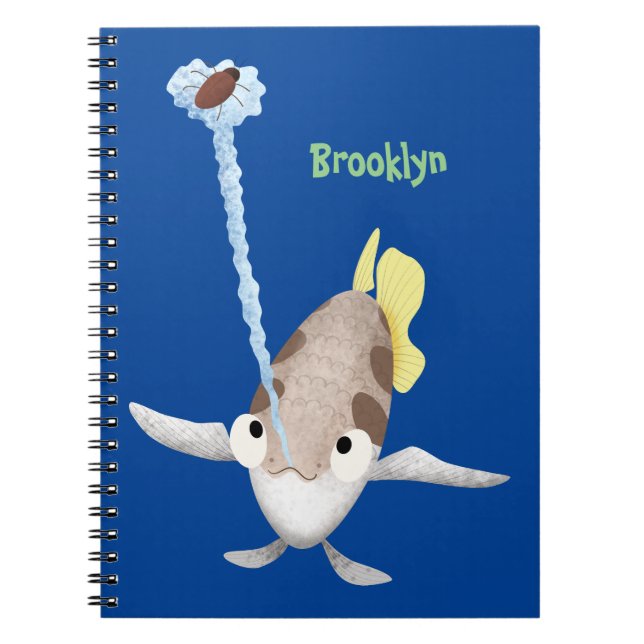 illustration av tecknaden Cute Archerfish Anteckningsbok (Framsidan)