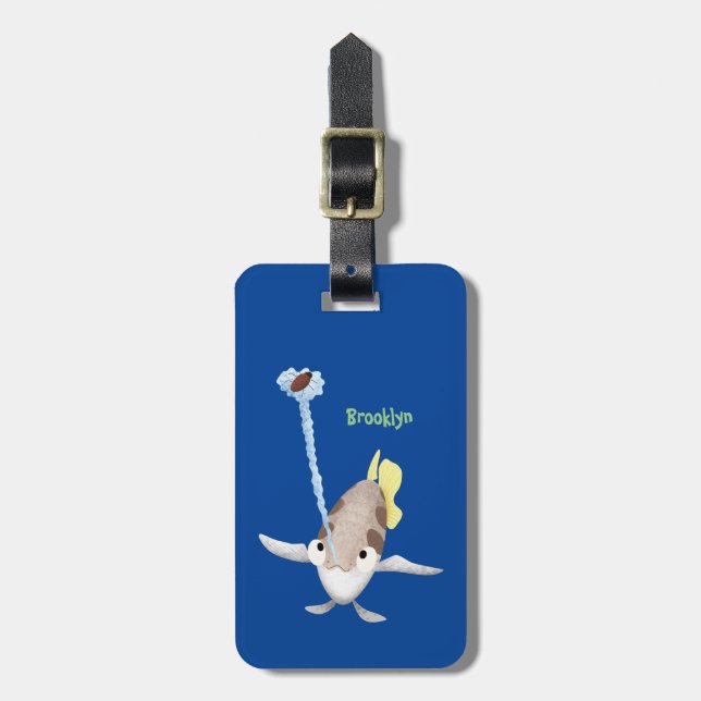 illustration av tecknaden Cute Archerfish Bagagebricka (Vertikal Framsida)