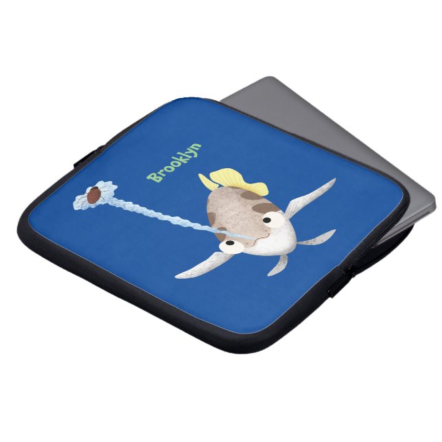 illustration av tecknaden Cute Archerfish Laptop Fodral (Framsida topp)