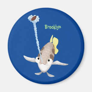 illustration av tecknaden Cute Archerfish Magnet