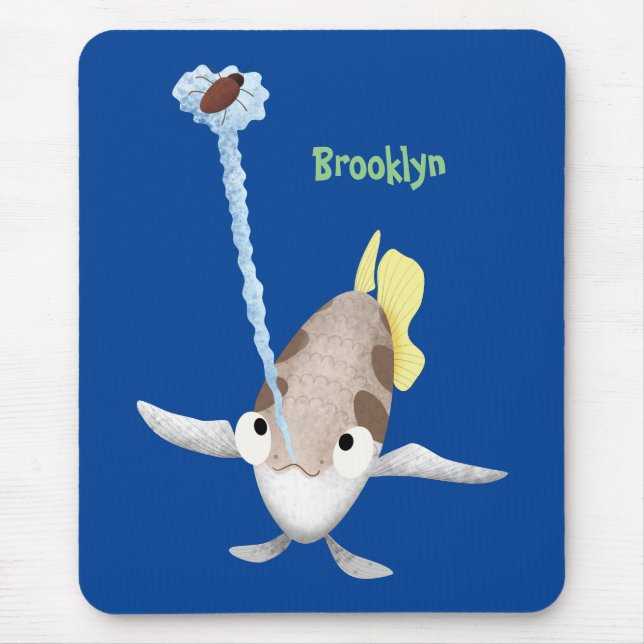 illustration av tecknaden Cute Archerfish Musmatta (Framsidan)