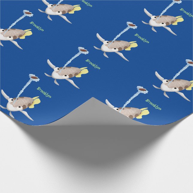 illustration av tecknaden Cute Archerfish Presentpapper (Hörn)