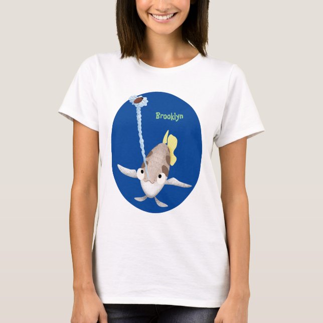 illustration av tecknaden Cute Archerfish T Shirt (Framsida)