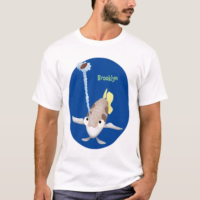 illustration av tecknaden Cute Archerfish T Shirt (Framsida)