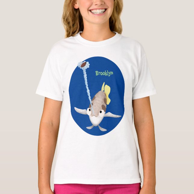 illustration av tecknaden Cute Archerfish T Shirt (Framsida)