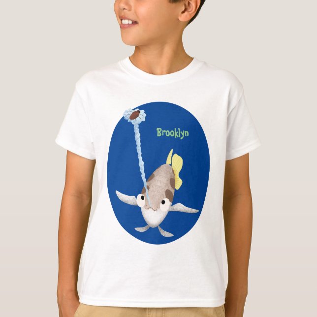 illustration av tecknaden Cute Archerfish T Shirt (Framsida)