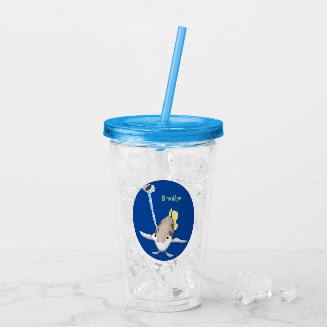illustration av tecknaden Cute Archerfish Take Away Mugg (Baksida Ice)