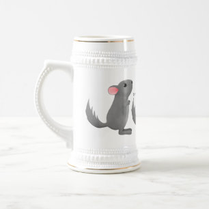 illustration av tecknaden Cute grått chinchilla Sejdel