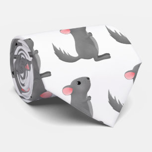 illustration av tecknaden Cute grått chinchilla Slips