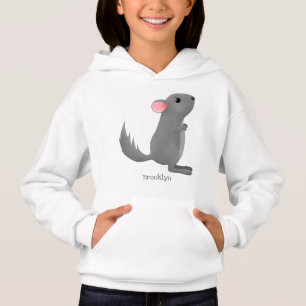 illustration av tecknaden Cute grått chinchilla T Shirt