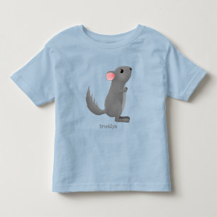 illustration av tecknaden Cute grått chinchilla T Shirt