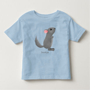illustration av tecknaden Cute grått chinchilla T Shirt