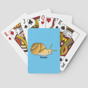 illustration av tecknaden Cute gult snigel Casinokort