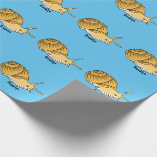 illustration av tecknaden Cute gult snigel Presentpapper