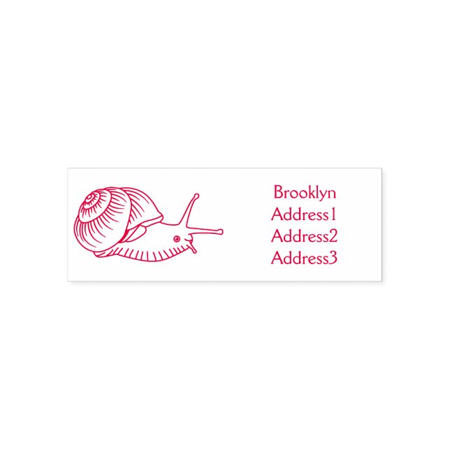 illustration av tecknaden Cute gult snigel Självfärgande Stämpel (Design)