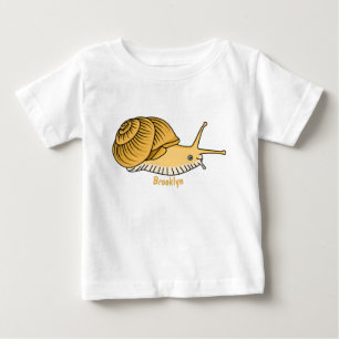 illustration av tecknaden Cute gult snigel T Shirt