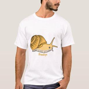 illustration av tecknaden Cute gult snigel T Shirt