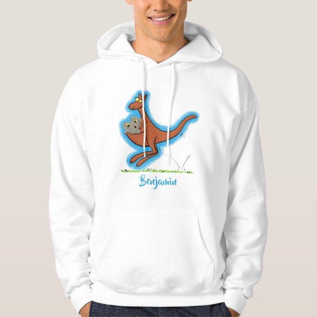 illustration av tecknaden Cute kangaroo och koalas Hoodie (Framsida)