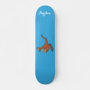 illustration av tecknaden Cute kangaroo och koalas Mini Skateboard Bräda 18,5 Cm