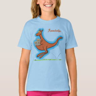 illustration av tecknaden Cute kangaroo och koalas T Shirt