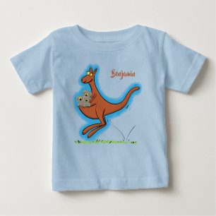 illustration av tecknaden Cute kangaroo och koalas T Shirt