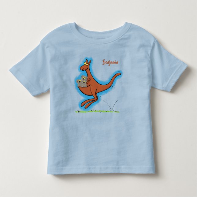 illustration av tecknaden Cute kangaroo och koalas T Shirt (Framsida)