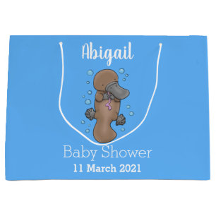 illustration av tecknaden Cute lycklig baby platyp