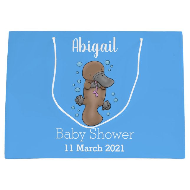 illustration av tecknaden Cute lycklig baby platyp (Framsidan)