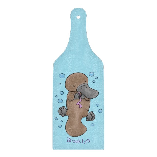illustration av tecknaden Cute lycklig baby platyp (Framsidan)
