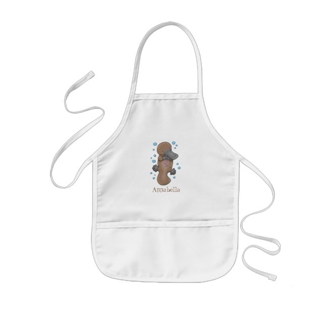 illustration av tecknaden Cute lycklig baby platyp Barnförkläde (Framsidan)