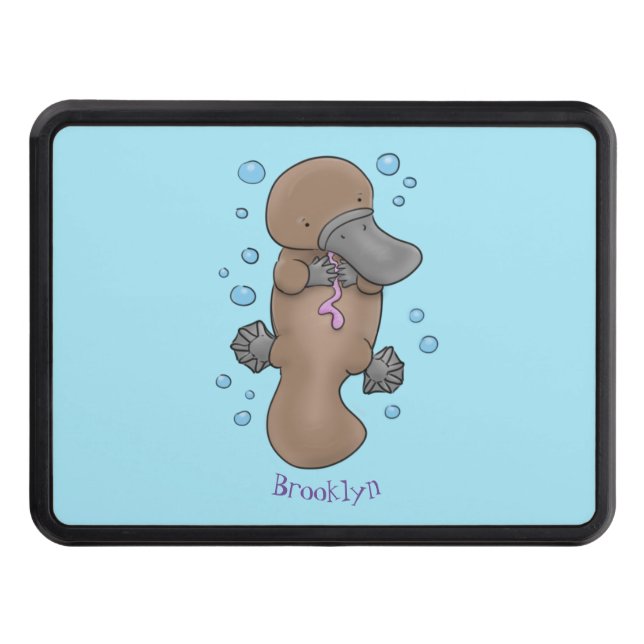 illustration av tecknaden Cute lycklig baby platyp Dragkroksskydd (Framsidan)