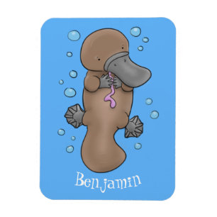 illustration av tecknaden Cute lycklig baby platyp Magnet