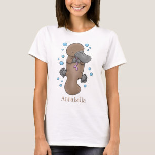 illustration av tecknaden Cute lycklig baby platyp T Shirt