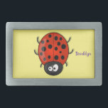 illustration av tecknaden Cute lycklig red ladybug<br><div class="desc">Den här söta nyckelvisaren är roligt för insekten älskare. Ritad i den vackra tecknaden illustration stil.</div>