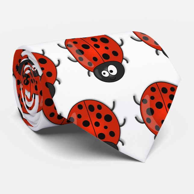 illustration av tecknaden Cute lycklig red ladybug Slips (Rullad)