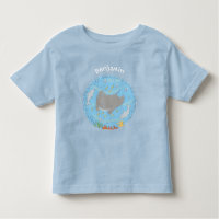 illustration av tecknaden Cute manta ray och bubbl