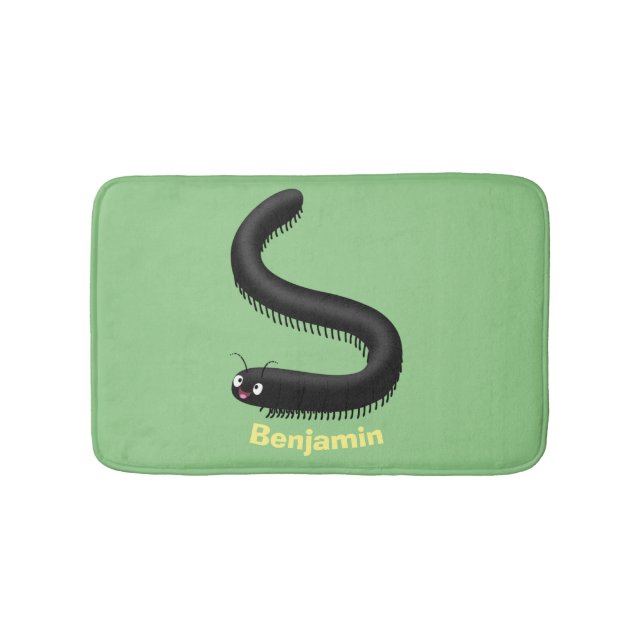 illustration av tecknaden Cute millipede Badrumsmatta (Framsidan)