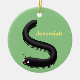 illustration av tecknaden Cute millipede Julgransprydnad Keramik