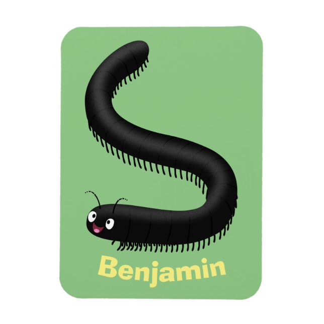 illustration av tecknaden Cute millipede Magnet (Vertikal)
