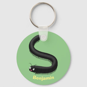 illustration av tecknaden Cute millipede Nyckelring
